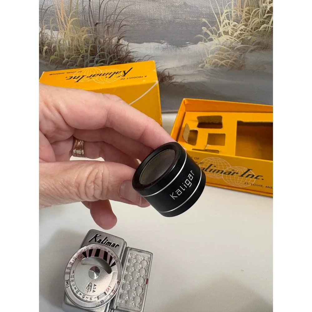 Vintage Kalimar Clip-On Exposure Meter Model 2031 Made in Japan with Box & Case